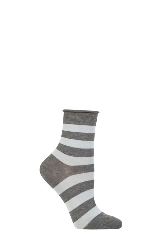Women's 1 Pair Burlington Aberdeen Viscose Striped Socks