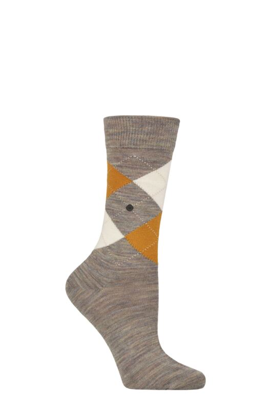 Women's 1 Pair Burlington Marylebone Melange Virgin Wool Socks