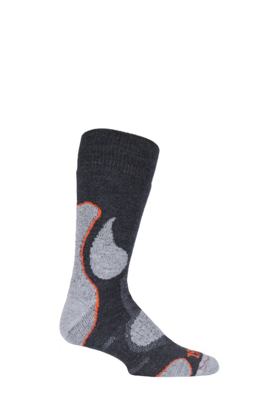 Mens and Women's 1 Pair 1000 Mile 3 Seasons Merino Wool Walking Socks Charcoal 6-8.5 Mens