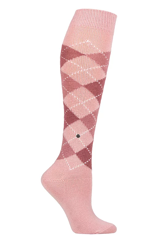 Women's 1 Pair Burlington Whitby Extra Soft Argyle Knee High Socks