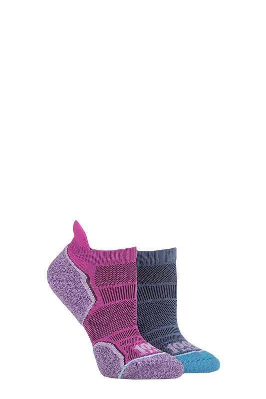 Mens and Women's 2 Pair 1000 Mile Run Anklet Socks