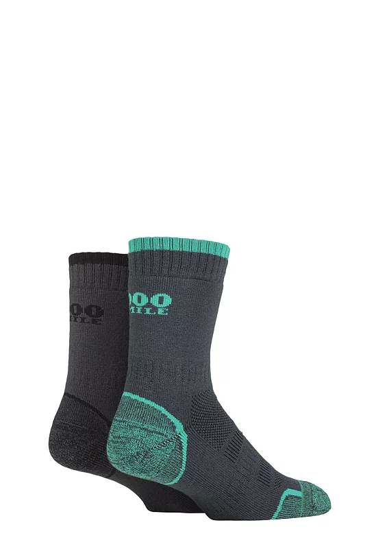 Mens and Women's 2 Pair 1000 Mile Single Layer Walking Socks