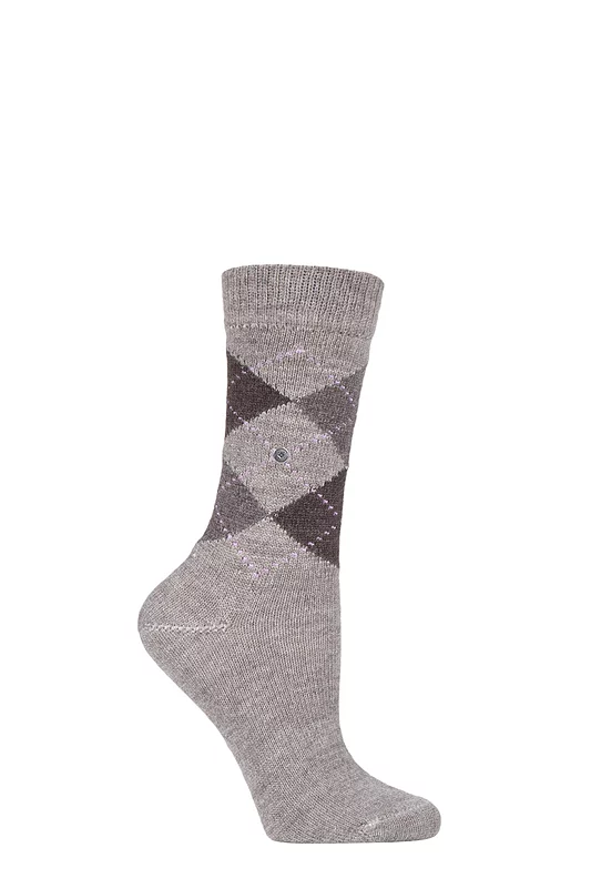 Women's 1 Pair Burlington Whitby Extra Soft Argyle Socks