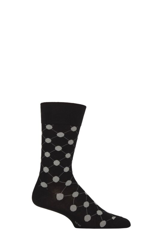 Mens 1 Pair Burlington Daybreaker Large Spots Cotton Socks
