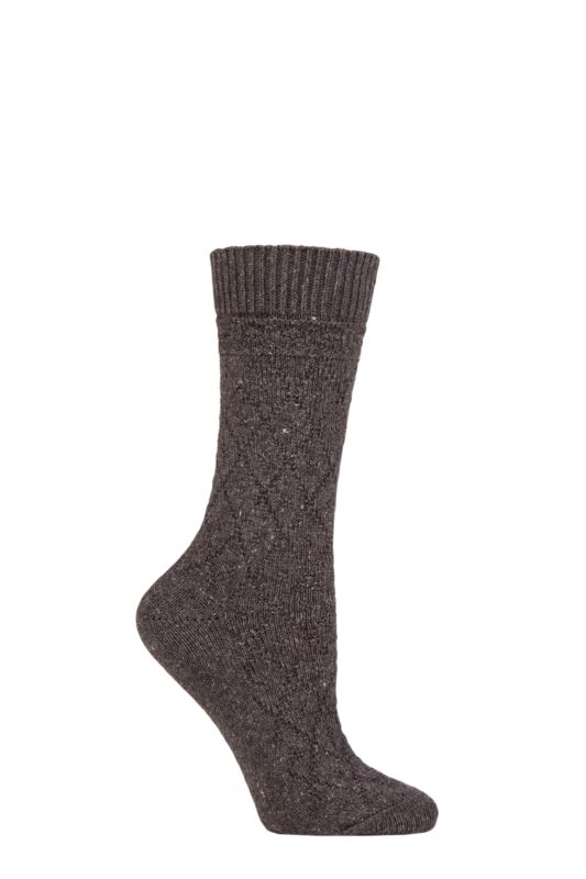 Women's 1 Pair Burlington Argyle Wool Cotton Boot Socks