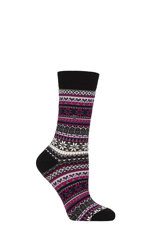 Women's 1 Pair Burlington Fair Isle Delight Wool Socks