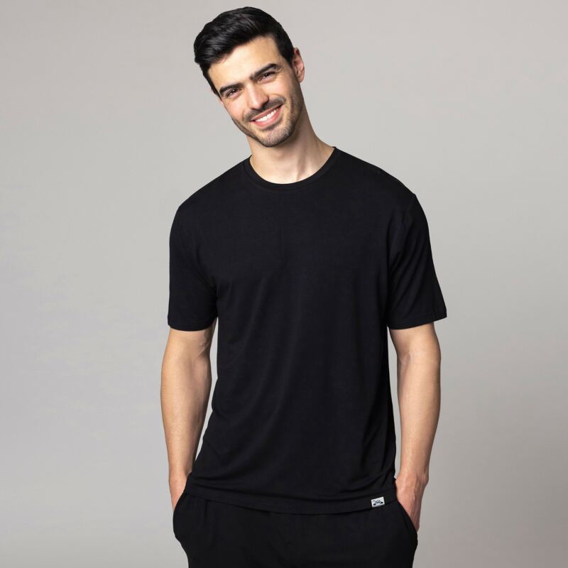 Mens 1 Pack Lazy Panda Bamboo Loungewear Selection T-Shirt