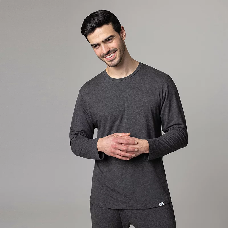 Mens 1 Pack Lazy Panda Bamboo Loungewear Selection Long Sleeved Top
