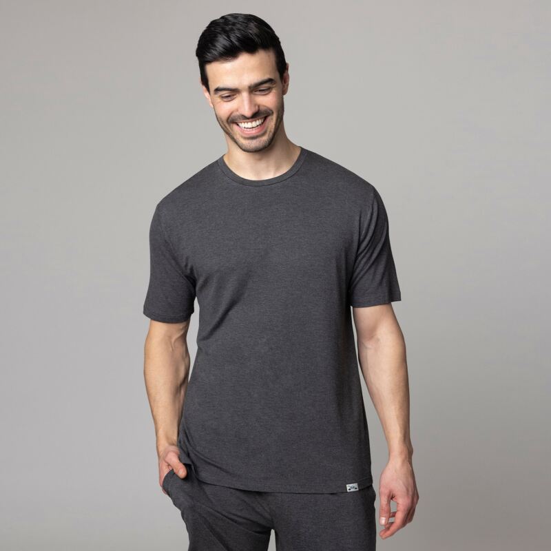 Mens 1 Pack Lazy Panda Bamboo Loungewear Selection T-Shirt