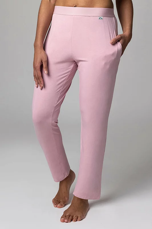 Women's 1 Pack Lazy Panda Bamboo Loungewear Selection Classic Bottoms Pale Pink Classic Bottoms 10 Ladies