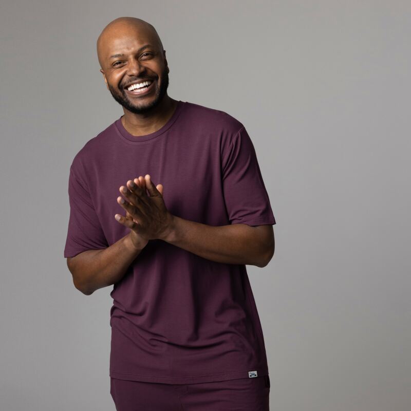 Mens 1 Pack Lazy Panda Bamboo Loungewear Selection T-Shirt