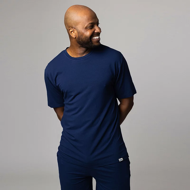 Mens 1 Pack Lazy Panda Bamboo Loungewear Selection T-Shirt