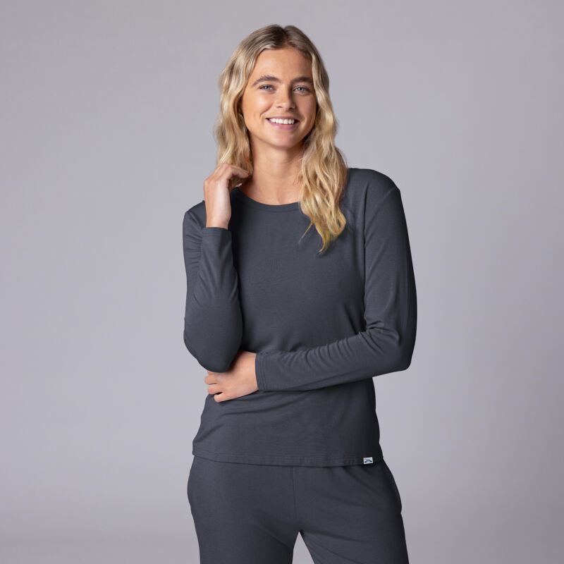Women's 1 Pack Lazy Panda Bamboo Loungewear Selection Long Sleeved Top