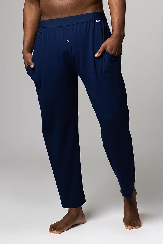 Mens 1 Pack Lazy Panda Bamboo Loungewear Selection Classic Bottoms Navy Classic Bottoms Small