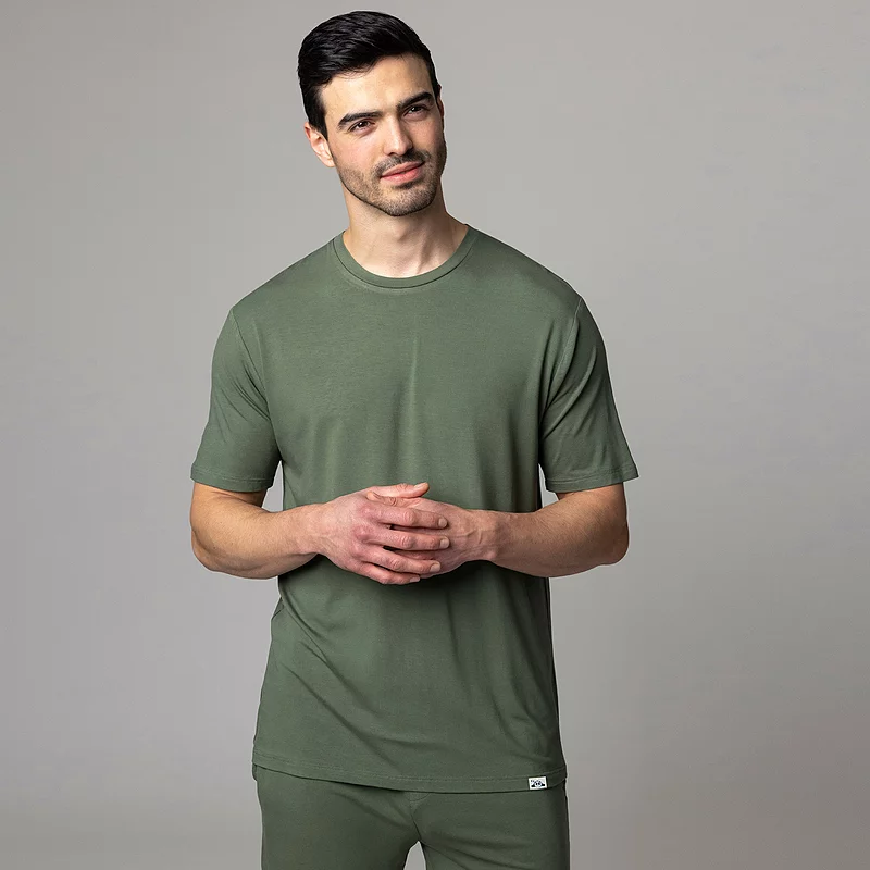 Mens 1 Pack Lazy Panda Bamboo Loungewear Selection T-Shirt