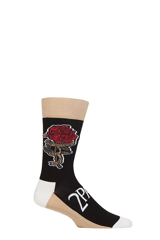 SOCKSHOP Music Collection 1 Pair Tupac Cotton Socks Rose One Size