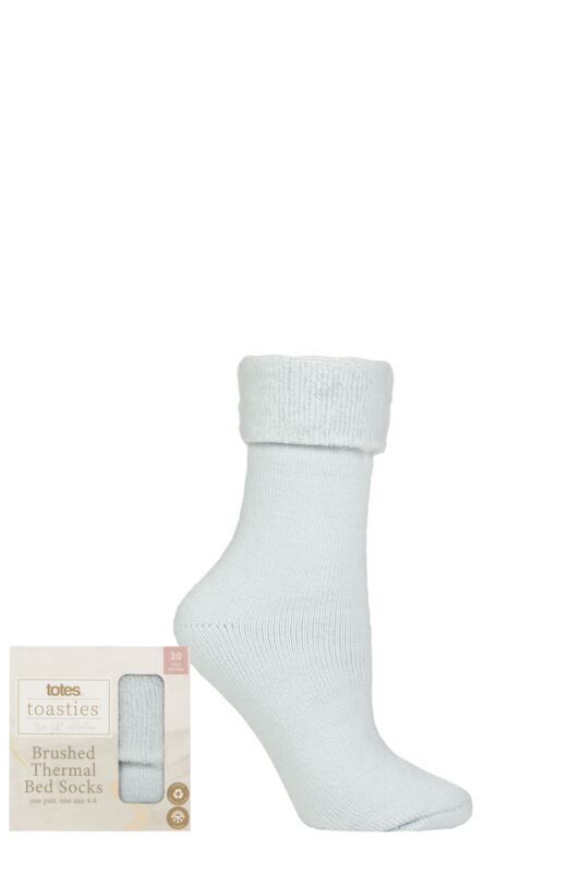 Women's 1 Pair Totes Recycled Brushed Thermal Bed Socks