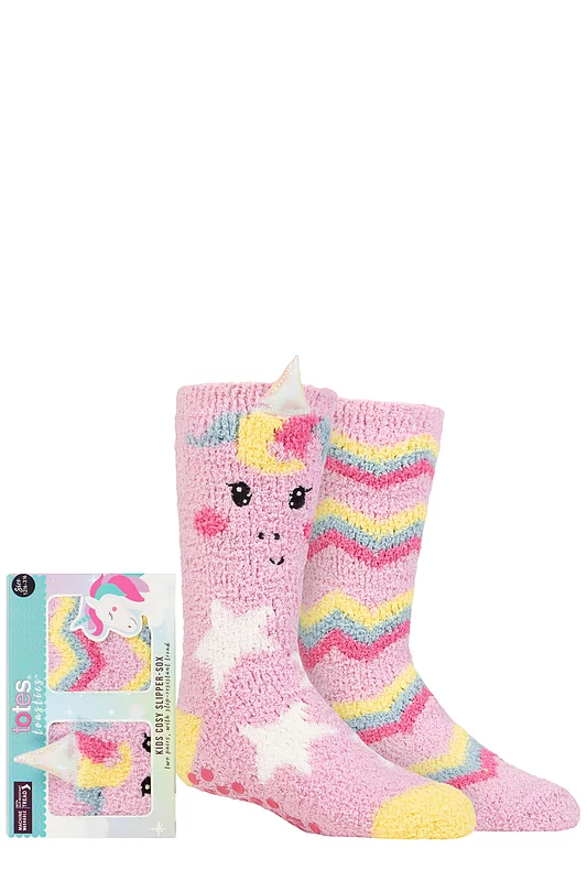 Boys and Girls 2 Pair Totes Super Soft Slipper Socks