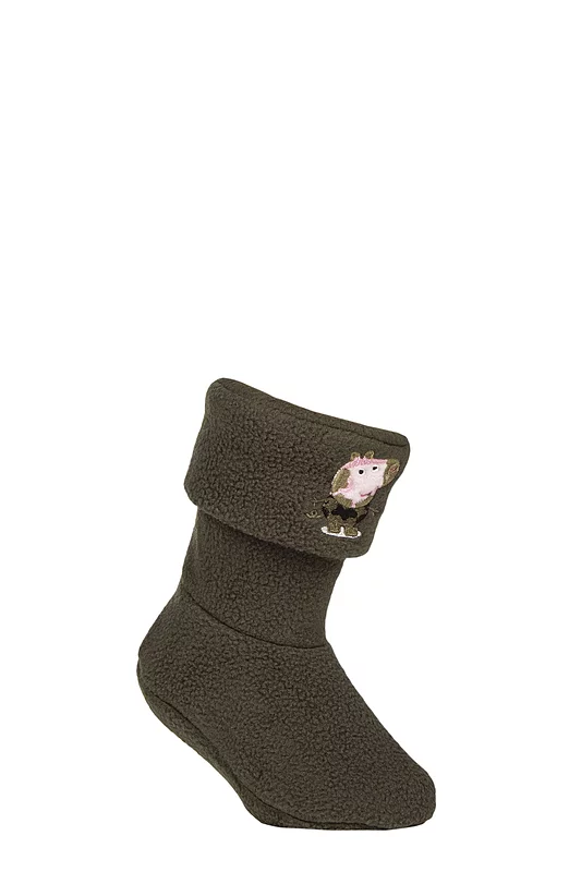 Totes 1 Pair Kids Peppa Pig Welly Liner Socks George 5-6