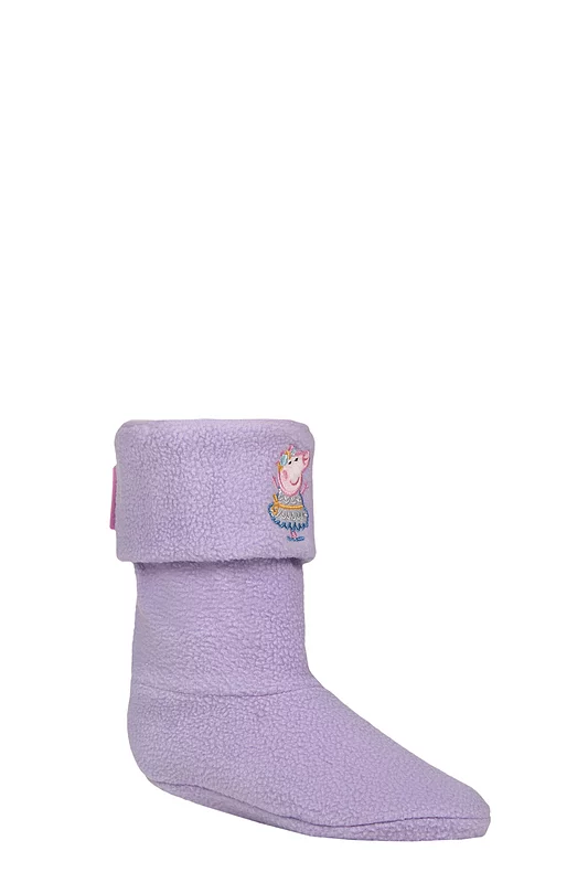 Totes 1 Pair Kids Peppa Pig Welly Liner Socks Peppa 5-6