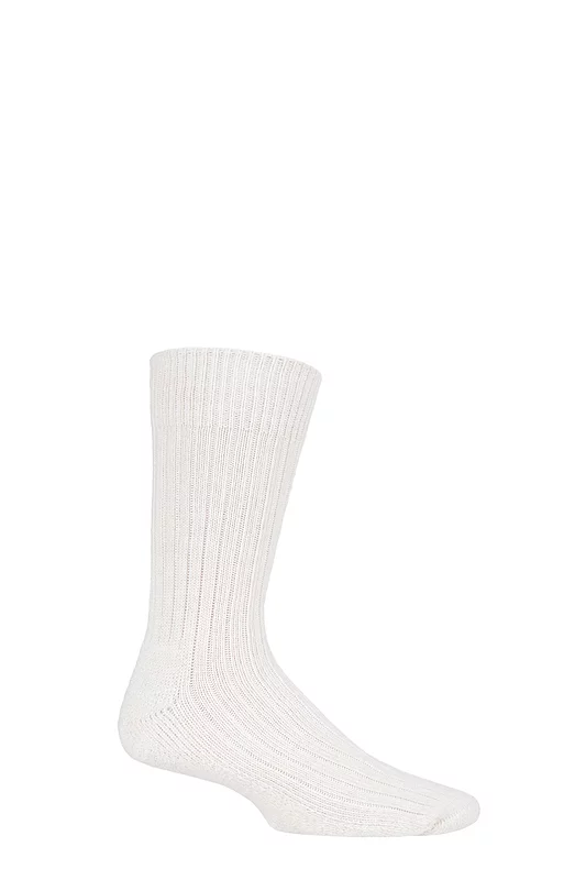 Mens and Women's 1 Pair SOCKSHOP of London Alpaca Ribbed Boot Socks With Cushioning