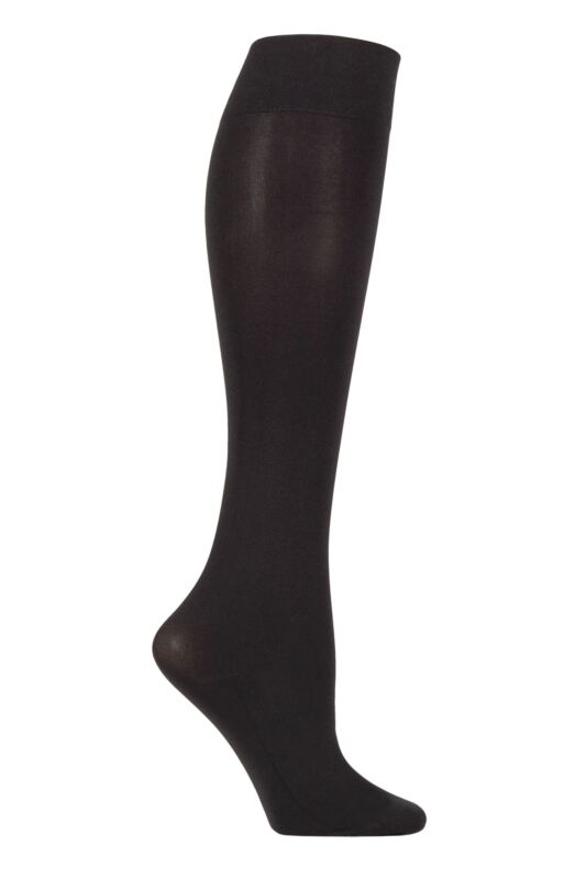 Women's 1 Pair Falke Pure Matt 50 Knee High Socks Black 2.5-5 Women's