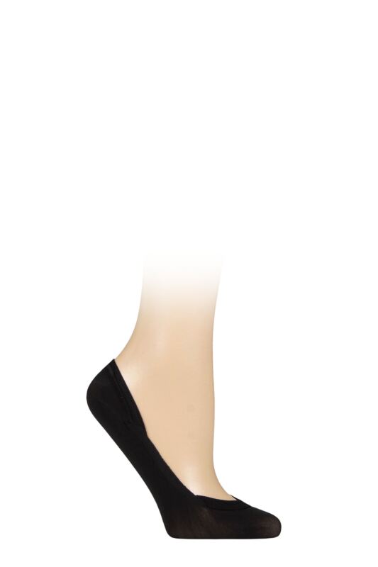 Women's 1 Pair Falke Elegance Step Invisible Shoe Liner With Anti-Slip Black 41-42