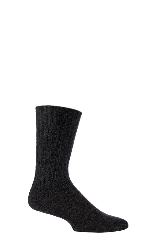 Mens and Women's 1 Pair SOCKSHOP of London Mohair Ribbed Socks With Cushioning