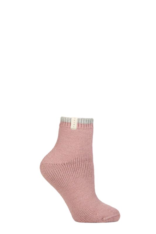 Women's 1 Pair Falke Cosy Plush Wool and Alpaca Socks Rosewater 2.5-5 Ladies