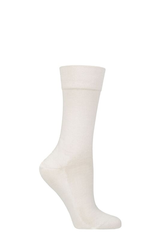 Women's 1 Pair Falke Sensitive London Left And Right Comfort Cuff Cotton Socks