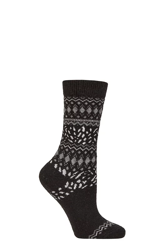 Women's 1 Pair Falke Cosy Wool Special Edition Classic Norwegian Patterned Socks