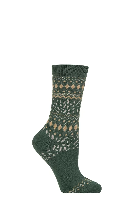 Women's 1 Pair Falke Cosy Wool Special Edition Classic Norwegian Patterned Socks