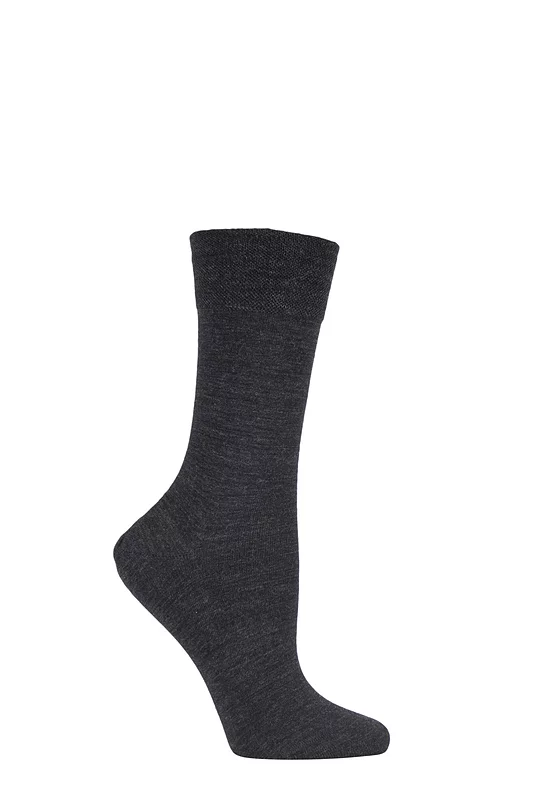 Women's 1 Pair Falke Sensitive Berlin Merino Wool Left And Right Comfort Cuff Socks