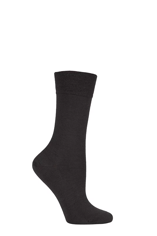 Women's 1 Pair Falke Sensitive Berlin Merino Wool Left And Right Comfort Cuff Socks