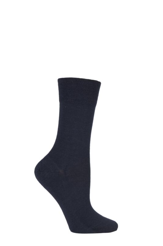 Women's 1 Pair Falke Sensitive Berlin Merino Wool Left And Right Comfort Cuff Socks