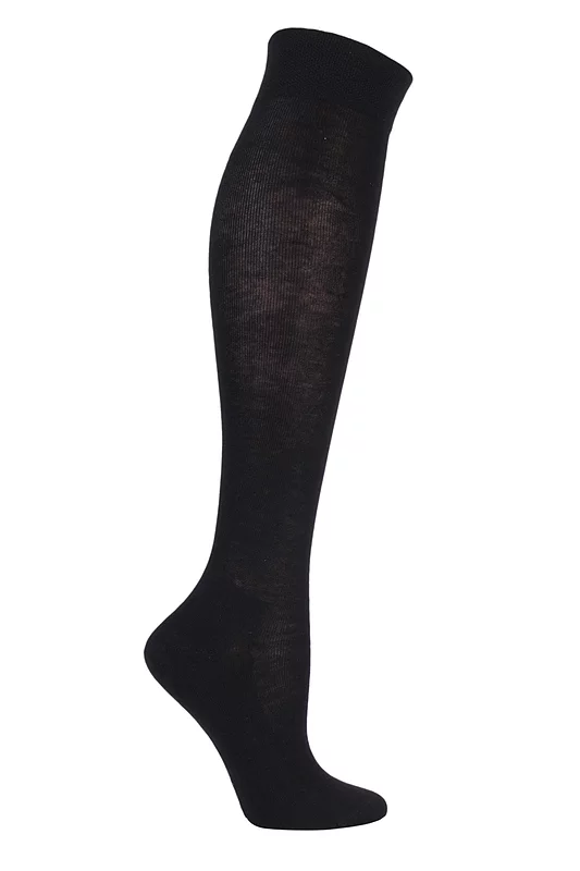 Women's 1 Pair Falke Sensitive London Left and Right Comfort Cuff Cotton Knee High Socks