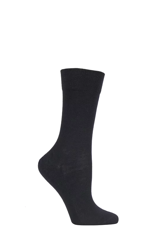 Women's 1 Pair Falke Sensitive London Left And Right Comfort Cuff Cotton Socks