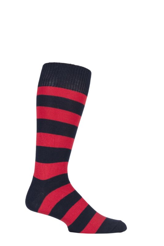Mens 1 Pair SOCKSHOP of London Bold Broad Stripe Cotton Socks