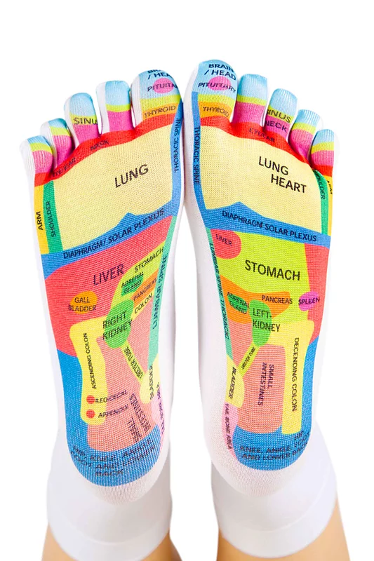 Mens and Women's 1 Pair TOETOE Health Range Reflexology Toe Socks