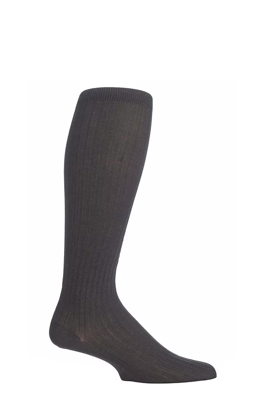 Mens 1 Pair Pantherella Merino Wool Rib Knee High Socks