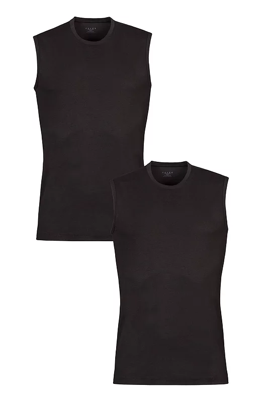 Mens 2 Pack Falke Daily Comfort Cotton Muscle Shirt