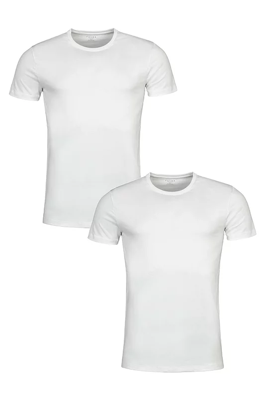 Mens 2 Pack Falke Daily Comfort Cotton Crew Neck T-Shirt