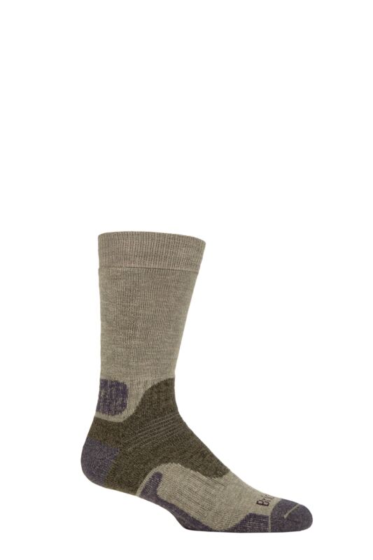 Mens 1 Pair Bridgedale Endurance Trekker Socks For Extended Trekking and Hiking