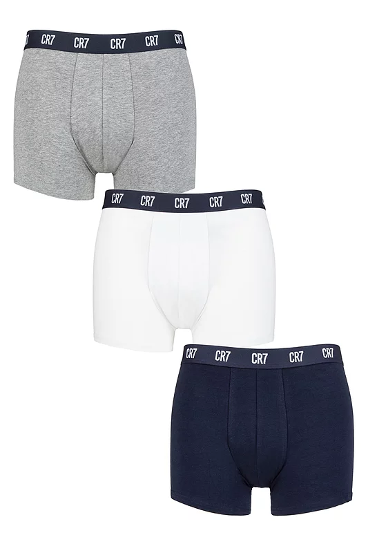 Mens 3 Pack CR7 Cotton Trunks