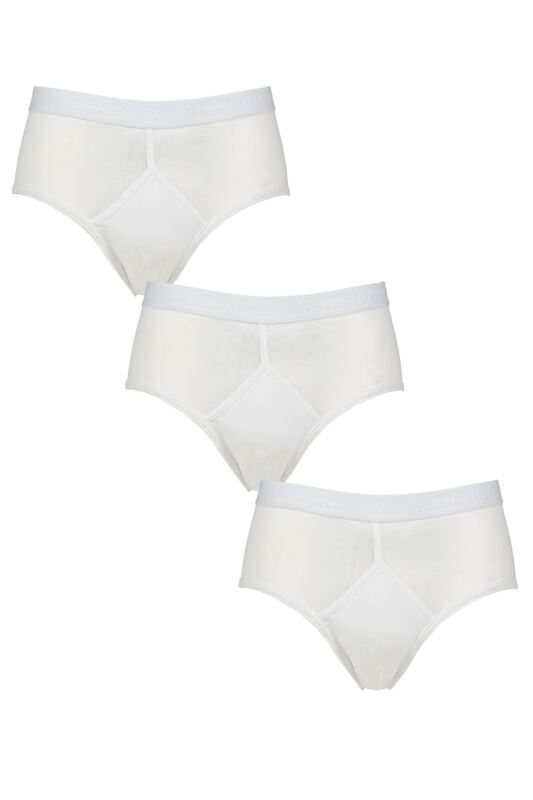 Mens 3 Pack Glenmuir Cotton High Rise Briefs