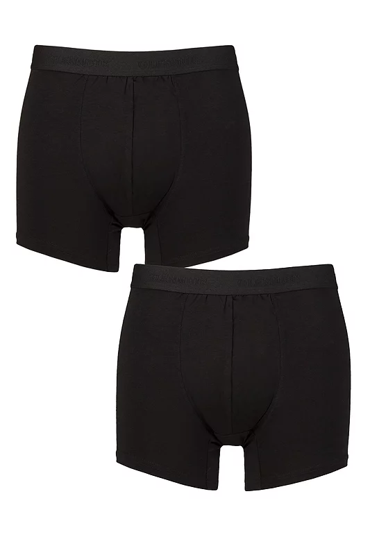 Mens 2 Pack Glenmuir Cotton and Modal Blend Trunks