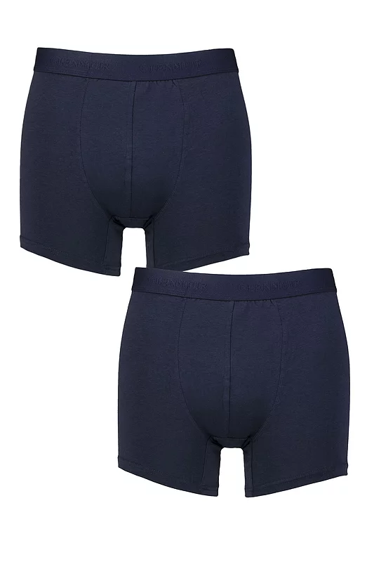 Mens 2 Pack Glenmuir Cotton and Modal Blend Trunks