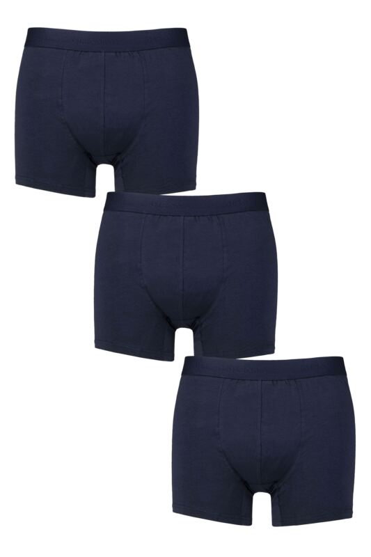 Mens 3 Pack Glenmuir Cotton and Modal Blend Trunks