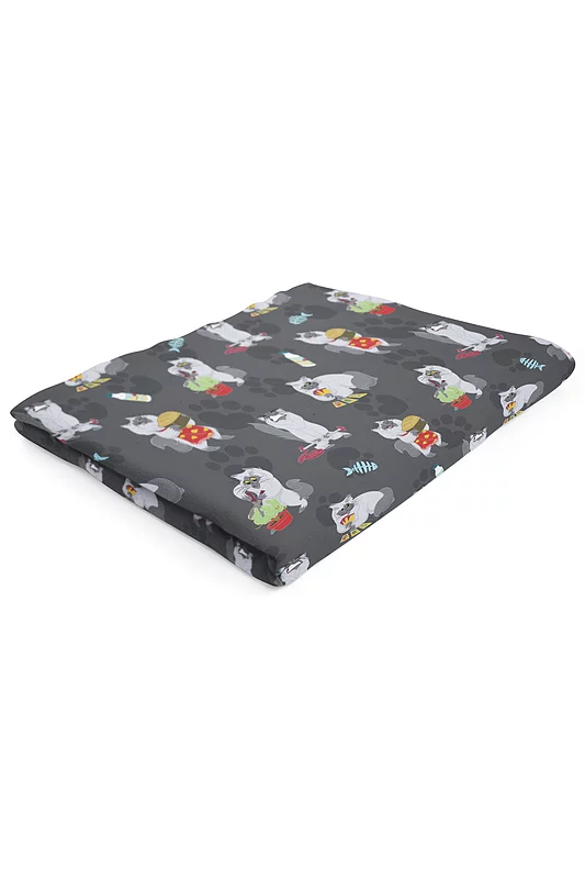 1 Pack Heat Holders 1.7 TOG Oversized Cat Pattern Blanket