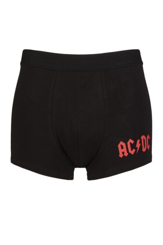 SOCKSHOP Music Collection 1 Pack AC/DC Boxer Shorts Black Extra Large